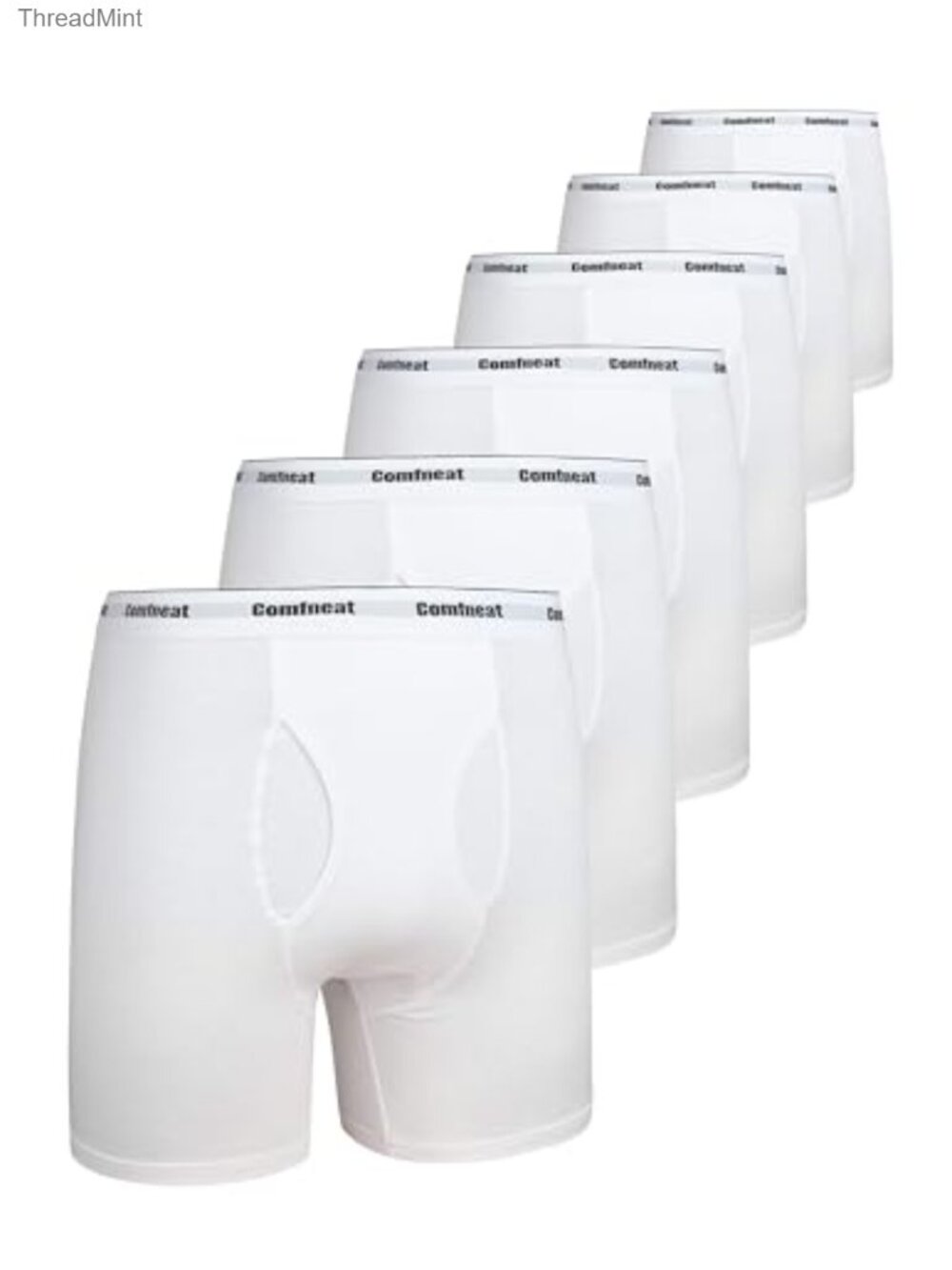 Men's 6-Pack Cotton Boxer Briefs Breathable Stretch Underwear